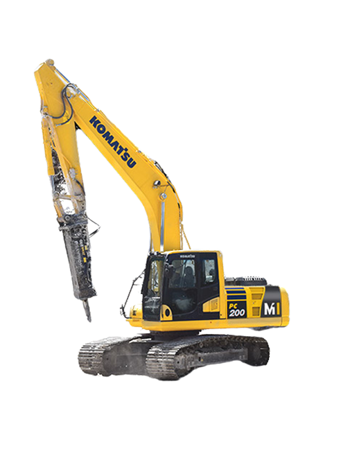 Excavator 20 Tons + Breaker – KOMATSU PC200 Breaker