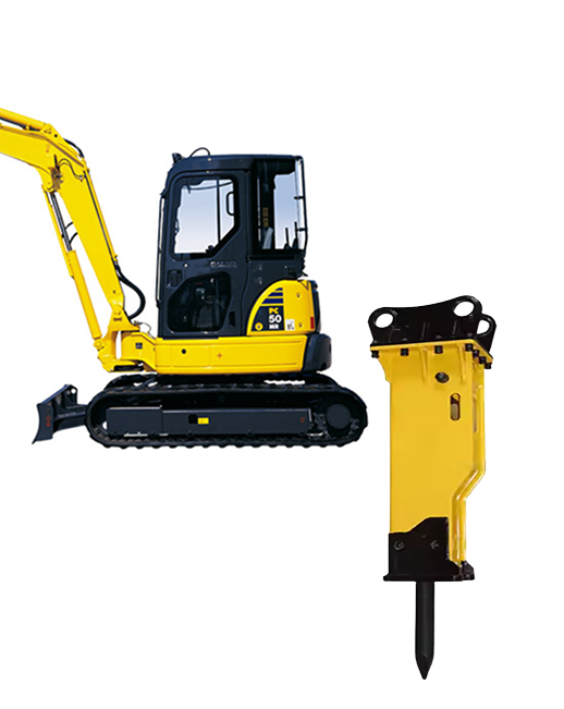 Excavator 5 Tons + Breaker – KOMATSU PC50 Breaker