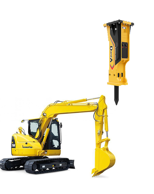 Excavator 7 Tons + Breaker – KOMATSU PC75 Breaker